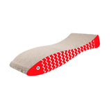 Maxbell Cat Scratching Board Sturdy Cardboard Cat Scratcher for Kitten Kitty Playing Red