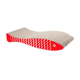 Maxbell Cat Scratching Board Sturdy Cardboard Cat Scratcher for Kitten Kitty Playing Red