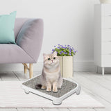 Maxbell Pet Cat Litter Mat Cat Litter Trapping Mat for Indoor Cats Bathroom Lavatory white