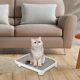 Maxbell Pet Cat Litter Mat Cat Litter Trapping Mat for Indoor Cats Bathroom Lavatory white