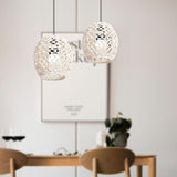 Maxbell Woven Pendant Lamp Shade Hanging Lamp Shade for Farmhouse Hallway Restaurant