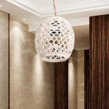 Maxbell Woven Pendant Lamp Shade Hanging Lamp Shade for Farmhouse Hallway Restaurant