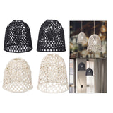 Maxbell Rope Woven Lampshade Table Lamp Lampshade for Bedside Lamp Desk Lamp Kitchen Black S