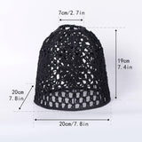 Maxbell Rope Woven Lampshade Table Lamp Lampshade for Bedside Lamp Desk Lamp Kitchen Black S
