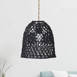 Maxbell Rope Woven Lampshade Table Lamp Lampshade for Bedside Lamp Desk Lamp Kitchen Black L