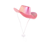 Maxbell Pet Dog Cowboy Hat Puppy Pet Dog Cat for Holiday Theme Party Cosplay Rose Red