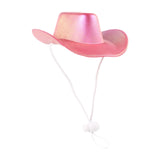 Maxbell Pet Dog Cowboy Hat Puppy Pet Dog Cat for Holiday Theme Party Cosplay Rose Red