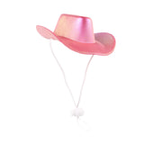 Maxbell Pet Dog Cowboy Hat Puppy Pet Dog Cat for Holiday Theme Party Cosplay Rose Red