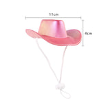 Maxbell Pet Dog Cowboy Hat Puppy Pet Dog Cat for Holiday Theme Party Cosplay Rose Red