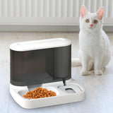 Maxbell Food Dispenser Water Bowl Portable Pets Feeder Waterer for Puppy Cats Rabbit White