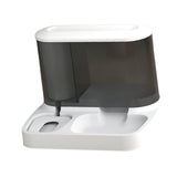 Maxbell Food Dispenser Water Bowl Portable Pets Feeder Waterer for Puppy Cats Rabbit White