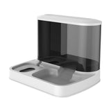 Maxbell Food Dispenser Water Bowl Portable Pets Feeder Waterer for Puppy Cats Rabbit White