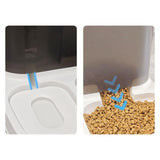 Maxbell Food Dispenser Water Bowl Portable Pets Feeder Waterer for Puppy Cats Rabbit White