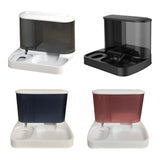 Maxbell Food Dispenser Water Bowl Portable Pets Feeder Waterer for Puppy Cats Rabbit White