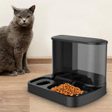 Maxbell Food Dispenser Water Bowl Portable Pets Feeder Waterer for Puppy Cats Rabbit Black