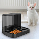 Maxbell Food Dispenser Water Bowl Portable Pets Feeder Waterer for Puppy Cats Rabbit Black