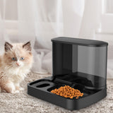 Maxbell Food Dispenser Water Bowl Portable Pets Feeder Waterer for Puppy Cats Rabbit Black