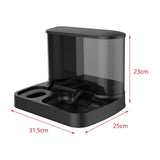 Maxbell Food Dispenser Water Bowl Portable Pets Feeder Waterer for Puppy Cats Rabbit Black