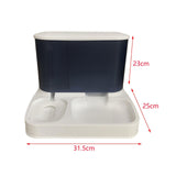 Maxbell Maxbell Food Dispenser Water Bowl Portable Pets Feeder Waterer for Puppy Cats Rabbit Blue
