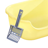 Maxbell Open Top Pet Litter Tray High Sided Splashproof Easy to Clean Litter Box Yellow