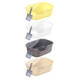 Maxbell Open Top Pet Litter Tray High Sided Splashproof Easy to Clean Litter Box Yellow