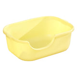Maxbell Open Top Pet Litter Tray High Sided Splashproof Easy to Clean Litter Box Yellow