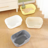 Maxbell Open Top Pet Litter Tray High Sided Splashproof Easy to Clean Litter Box Yellow