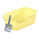 Maxbell Open Top Pet Litter Tray High Sided Splashproof Easy to Clean Litter Box Yellow