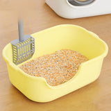 Maxbell Open Top Pet Litter Tray High Sided Splashproof Easy to Clean Litter Box Yellow