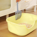 Maxbell Open Top Pet Litter Tray High Sided Splashproof Easy to Clean Litter Box Yellow