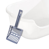 Maxbell Open Top Pet Litter Tray High Sided Splashproof Easy to Clean Litter Box White