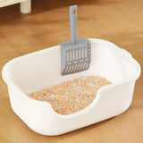 Maxbell Open Top Pet Litter Tray High Sided Splashproof Easy to Clean Litter Box White