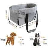 Maxbell Pet Car Armrest Seat Breathable Washable Car Console Dog Seat for Small Dogs