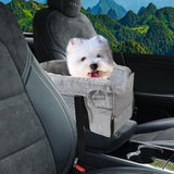 Maxbell Pet Car Armrest Seat Breathable Washable Car Console Dog Seat for Small Dogs