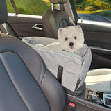 Maxbell Pet Car Armrest Seat Breathable Washable Car Console Dog Seat for Small Dogs