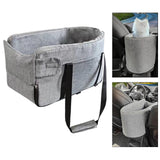 Maxbell Pet Car Armrest Seat Breathable Washable Car Console Dog Seat for Small Dogs