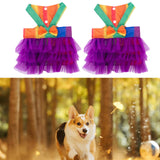 Maxbell 2Pcs Pet Dog Dresses Breathable Pet Supplies Doggy Apparel Summer Tutu Shirt Colorful