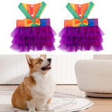 Maxbell 2Pcs Pet Dog Dresses Breathable Pet Supplies Doggy Apparel Summer Tutu Shirt Colorful