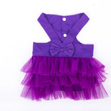 Maxbell 2Pcs Pet Dog Dresses Breathable Pet Supplies Doggy Apparel Summer Tutu Shirt Violet