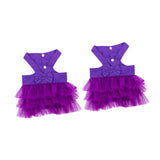 Maxbell 2Pcs Pet Dog Dresses Breathable Pet Supplies Doggy Apparel Summer Tutu Shirt Violet