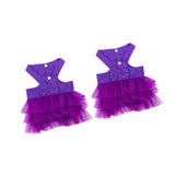 Maxbell 2Pcs Pet Dog Dresses Breathable Pet Supplies Doggy Apparel Summer Tutu Shirt Violet