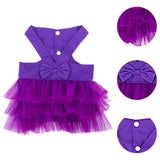 Maxbell 2Pcs Pet Dog Dresses Breathable Pet Supplies Doggy Apparel Summer Tutu Shirt Violet