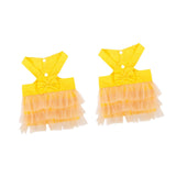 Maxbell 2Pcs Pet Dog Dresses Breathable Pet Supplies Doggy Apparel Summer Tutu Shirt Yellow