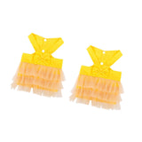 Maxbell 2Pcs Pet Dog Dresses Breathable Pet Supplies Doggy Apparel Summer Tutu Shirt Yellow