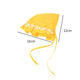 Maxbell 2Pcs Summer Dog Pet Accessory Breathable Lace up Dog Sunbonnet for Doggy Yellow