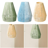 Maxbell Rope Woven Lampshade Handmade Light Shade for Bedroom Hallway Kitchen Island green