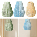 Maxbell Rope Woven Lampshade Handmade Light Shade for Bedroom Hallway Kitchen Island green