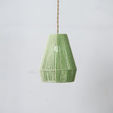 Maxbell Rope Woven Lampshade Handmade Light Shade for Bedroom Hallway Kitchen Island green