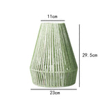 Maxbell Rope Woven Lampshade Handmade Light Shade for Bedroom Hallway Kitchen Island green