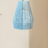 Maxbell Rope Woven Lampshade Handmade Light Shade for Bedroom Hallway Kitchen Island blue